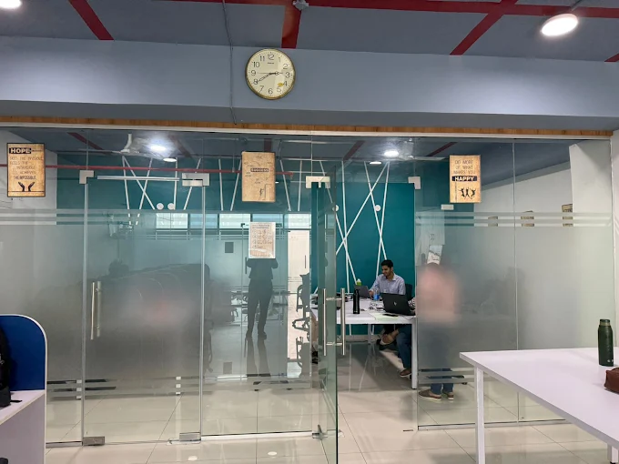 Reception and managed office entrance